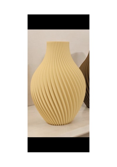 Modern Dekoratif Vazo 20 Cm Krem Bej Bej