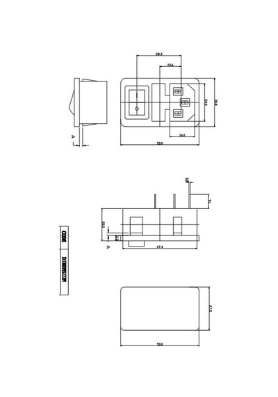On/Off Switch Tırnaklı 250 Volt 10A Soketli ve Sigortalı