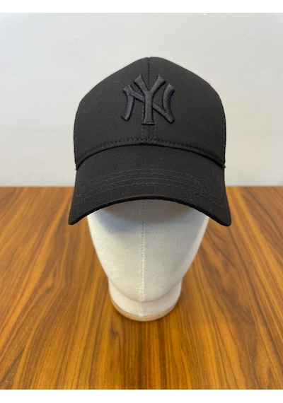 Ny Yankees Nakışlı Fileli Yazlık Beyzbol Cap Şapka Siyah - Siyah