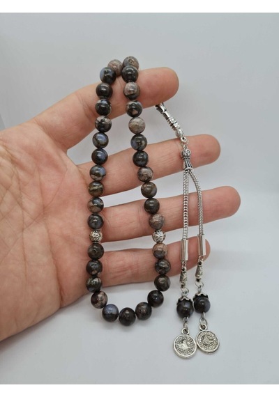Sertifikalı Fosilli Opal Doğal Taş Tesbih Aaa Kalite 8mm