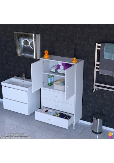 Eliusta Alia Çok Kullanışlı Dolap G:70 Cm Üst Bölme Kapaklı Alt Bölme Çekmeceli 70x138x32,5 Cm Modüler Dolap Beyaz Eliusta Alia Çok Kullanışlı Dolap G:70 Cm Üst Bölme Kapaklı Alt Bölme Çekmeceli 70x138x32,5 Cm Modüler Dolap Beyaz