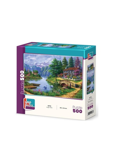 Dağ Evi Ve Kuğu Gölü İkili Set - 1000 + 500 Parça İkili Puzzle Seti
