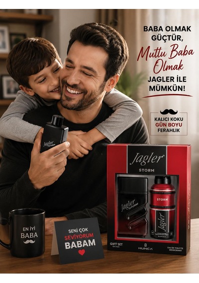 Jagler Storm Erkek Parfüm Seti Babalar Günü Özel Jagler Traş Kolonyası Hediye Aromatik