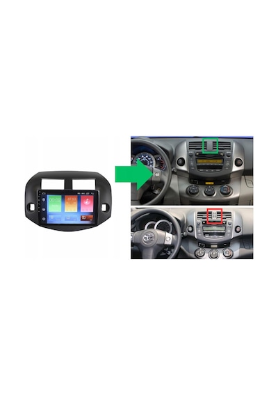 Toyota Rav Android Multimedya Sistemi 4-64 Cadence 2006-2012 +360 Kamera 9"