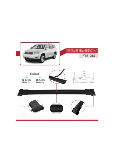 Toyota Highlander Xu40 2008-2013 Arası İle Uyumlu Fly Model Ara