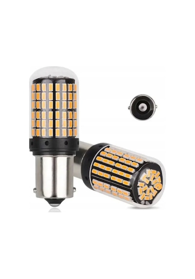 144 Led Tek Duy Oto Led Ampülü Turuncu Güçlü Işık Tak Kullan 2 Adet