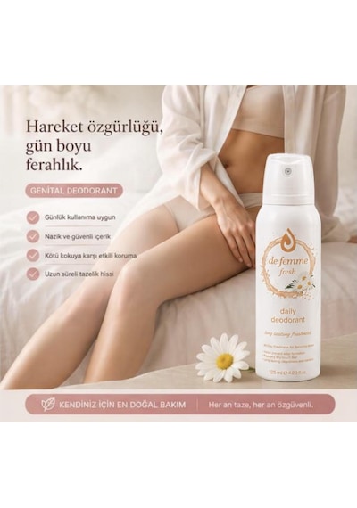 De Femme Fresh Daily İntim Deodorant 125 Ml+saç Proteini Hediyeli