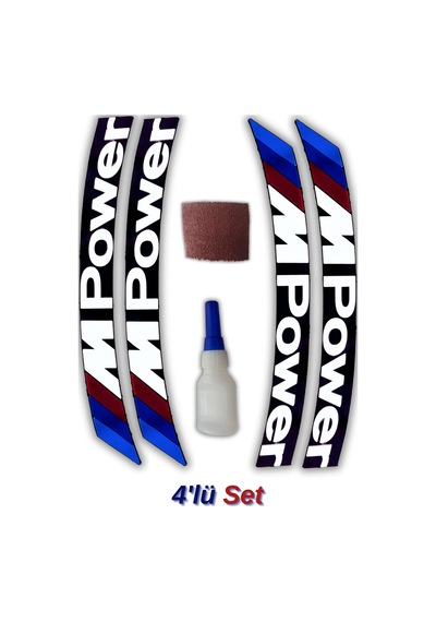 M Power Otomobil Motosiklet 3d Lastik Jant Yazısı & Arma Sticker