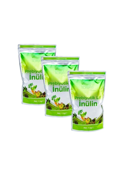 Fibrelle Prebiyotik Lif Doğal İnülin Hindiba 1 Kg x 3 Adet