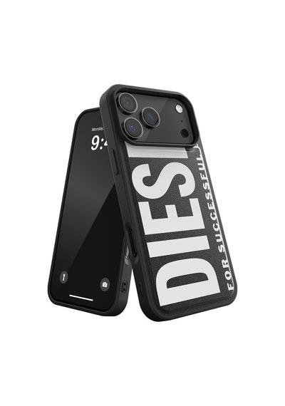 Diesel Apple iPhone 17 Pro Max Uyumlu Magsafe Destekli Core Kalıplı Kılıf - Siyah/beyaz