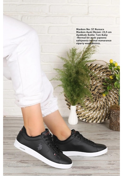 U.s. Polo Assn. Franco 3pr Anatomik Orijinal Ürün Rahat Unisex Sneaker Ayakkabı Siyah  -  Beyaz