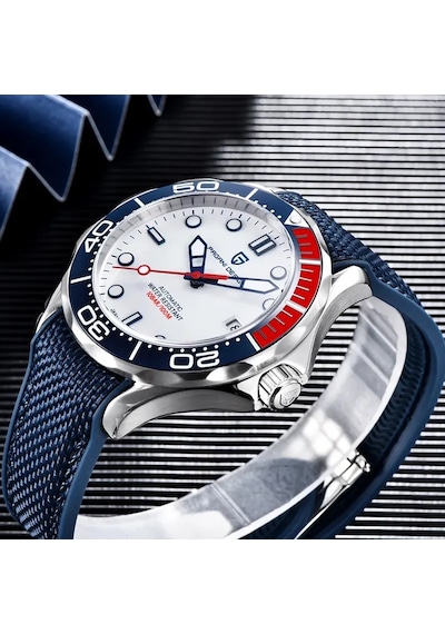 Pagani Design Pd-1667 007 42mm Japan Seiko Nh35 Otomatik Erkek Kol Saati Gümüş-siyah