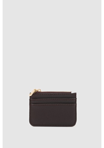Shule Bags Nook Fermuarlı Charm Kartlık Acı Kahve Acı Kahverengi
