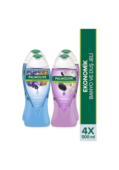 Palmolive Moments Sandal Ağacı Lavanta & Böğürtlen Orkide Nemlendirici Duş Jeli 4 x 500 ML