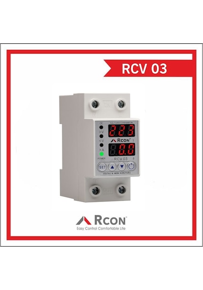 Rcon Rcv 03 Akım Ve Voltaj Korumalı Monofaze 63a Sigorta