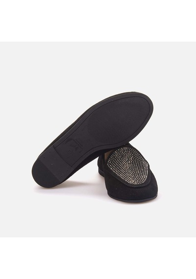 Kemal Tanca Kadın Loafer 620-003f Siyah Süet