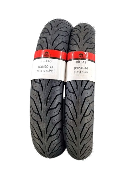 100/90-14 Ve 90/90-14tl Tubeless - Dubleks Bl034 Motosiklet Lastiği Takımı