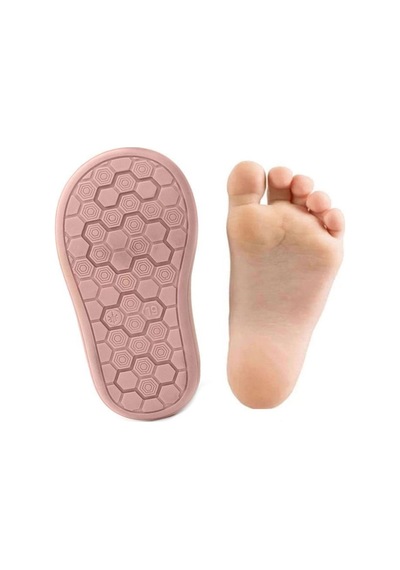 Rakerplus Yoohoo Hakiki Deri Pembe Cırtlı Kız Bebek Bot
