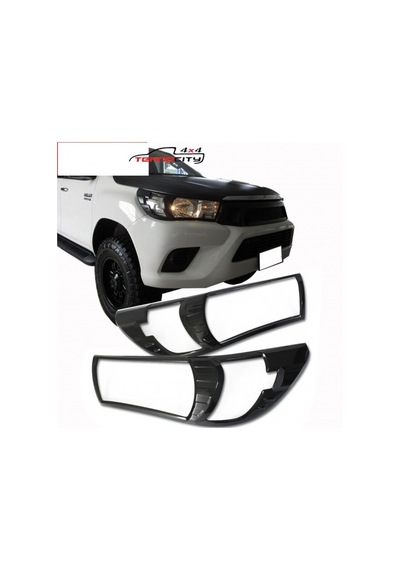 Toyota Hilux Revo 4x4 2016-2019 Far Çerçevesi Kaplama Siyah