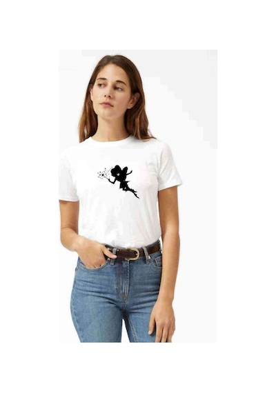 Silhouette Fairy Kadın Beyaz Tshirt