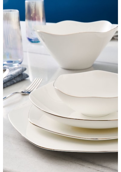 Karaca  Fine Pearl Extra Hexagon 61 Parça 12 Kişilik Yemek Takımı Gold
