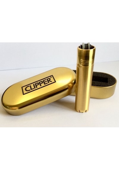 Clipper Metal Çakmak Özel Kutulu Gold Cliper Çakmak Gazı