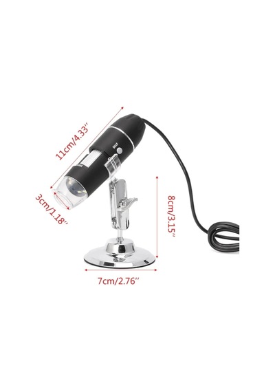 1600x Usb Dijital Mikroskop Kamera Endoskop 8led Büyüteç Metal Standı