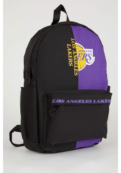 Defacto Unisex NBA Los Angeles Lakers Spor Baskılı Su İtici Kumaş Okul Çantası A5465AXNSKR1 Çok Renkli