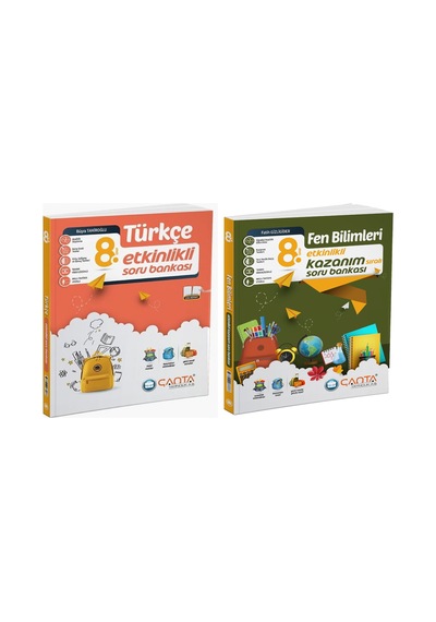 Çanta 2025 8. Sınıf Lgs Türkçe + Fen Bilimleri Etkinlikli Kazanım Soru Seti 2 Kitap