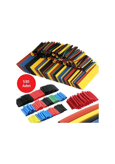 Makaron seti 530 adet Isı Polyolefin Shrink Boru - Isıyla Daralan