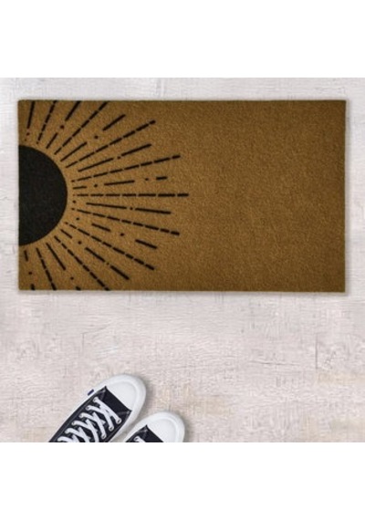 Güneş Halfsun Kapı Paspası - Bej / Siyah - 35x60 Cm Çok Renkli