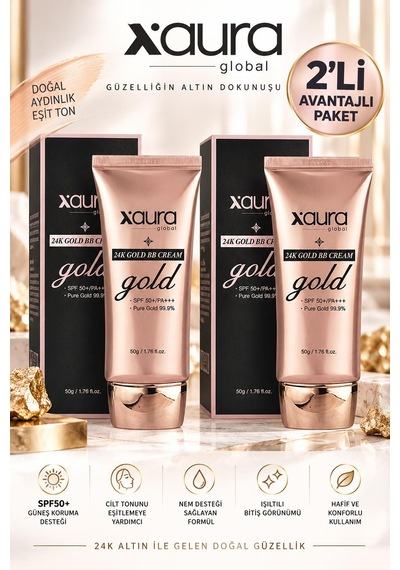 Xaura Global 24k Gold Bb Spf50+ Cream 50 G 2 Adet Diğer