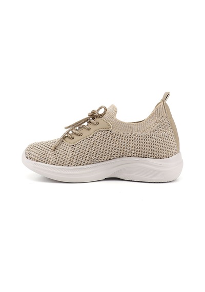 Diğer Kadın Triko Bağcıklı Memory Foam Tabanlıklı Comfort Sneaker Dyza83935168 Nude