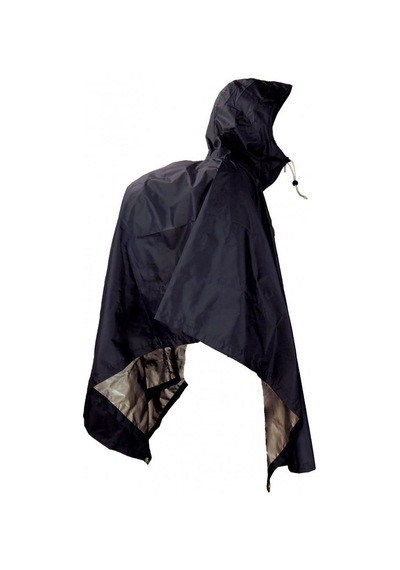 Jr Gear Hafif Su Geçirmez Panço Yağmurluk Siyah
