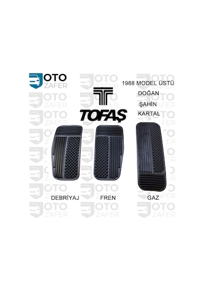 Tofas Uyumlu Pedal Lastigi Dogan Sahin Kartal Fren Debriyaj Gaz 3 Parça 463553323