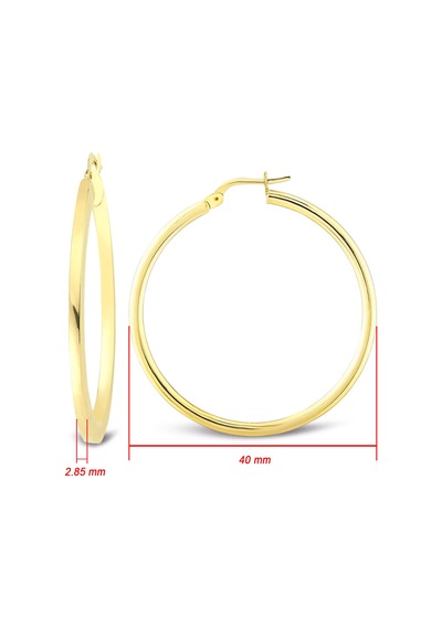 Altın Halka Küpe 40 Mm