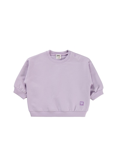 Civil Baby Civil Basic Kalp Etiketli 6-18 Ay Sweatshirt - Lila