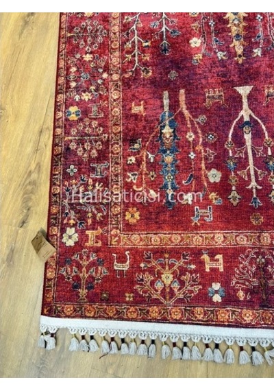 Salerno Çamaşır Makinesinde Yıkanabilir Kilim Halı Hs1001 Çok Renkli