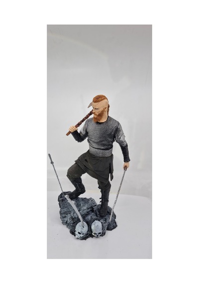 Ragnar Rodbrok Büst Figür Degistirilebilir 2 Baslı 20 Cm Vikings Vikingler