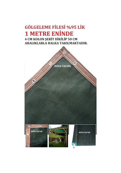 Gölgelik File, 95 Lik, 1 Metre En, Gölgeleme Filesi, Çit Filesi