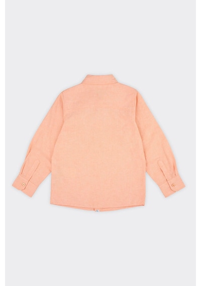 Panço Erkek Çocuk Basic Somon Oxford Gömlek Pembe