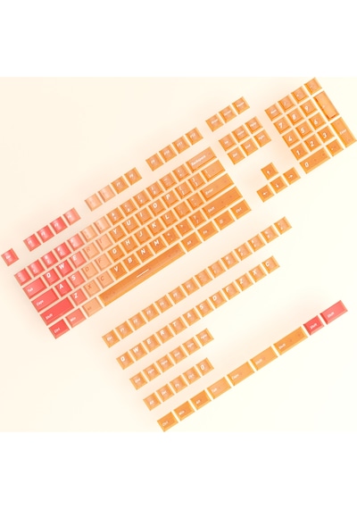 Klavye Keycaps 163 Tuşlu Günbatımı Şeffaf Tuş Takımı