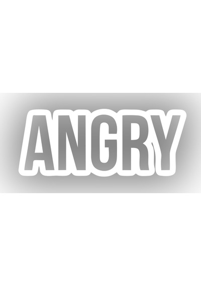 Angry Araba Sticker 17x17 Cm Beyaz