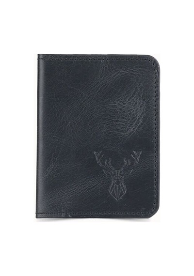 Guard Leather Guard Geyik Baskılı Antik Siyah Deri Kartlık Çok Renkli