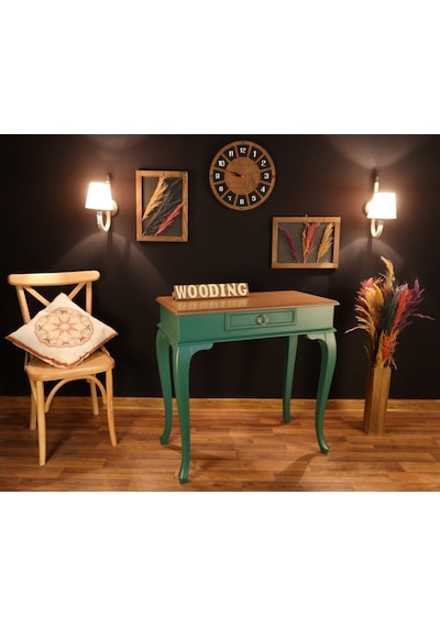 Wooding 80 Cm Çekmeceli Masif Yeşil Naturel Dresuar (548587140) Yeşil