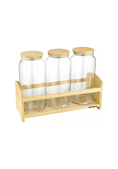Bambum Bench 4 Parça Standlı Baharatlık Seti Büyük B4632 Diğer
