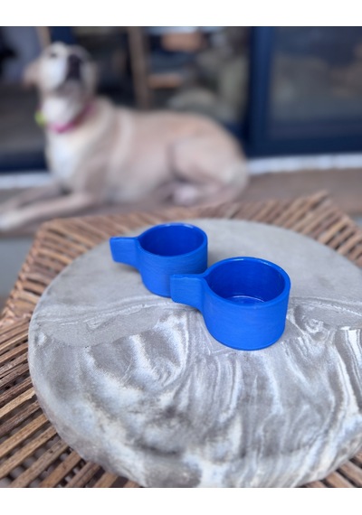 Argile Rouge - Upsala Porselen Espresso Fincanı 3d Printed & El Yapımı Lacivert