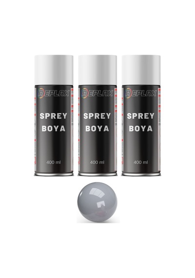 3 Adet Ral 7040 Beton Gri Sprey Boya 400 Ml.