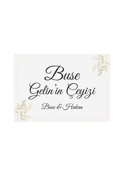 Karışık Süslü Düğün Çeyiz Koli Etiketi 10 Adet A4 Ebat Baskılı Sticker Diğer