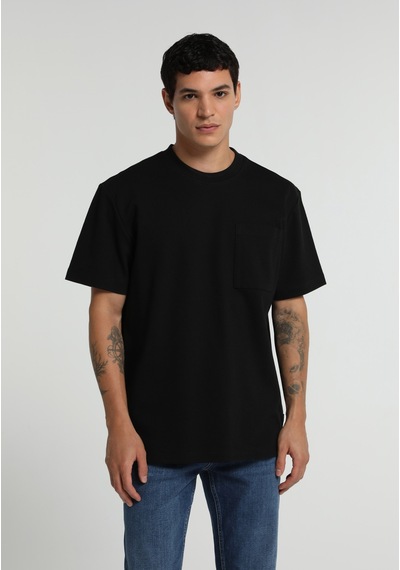 Colin's Colins Relaxed Fit Yuvarlak Yaka Düz Erkek Siyah Kısa Kol Tişört Cl1080498 Q1.v2 Blk